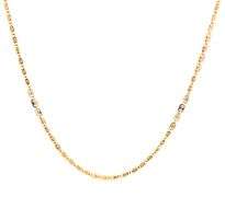 14kt Yellow gold fancy link chain necklace