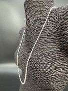 Sterling Silver Italian Ball Bead Chain 4mm 925 Italy New Dog Tag Necklace 24"