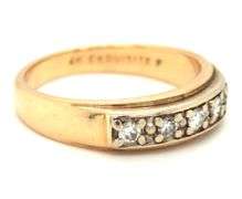 14kt Yellow gold diamond band