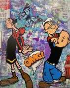 Original painting by the master of all Pop artist, JOZZA,Purple Day