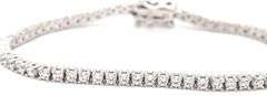 925 Sterling silver round brilliant cut cubic zirconia tennis bracelet