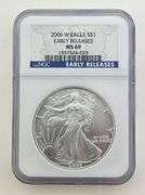 2006-W American Silver Eagle, NGC MS69 ER