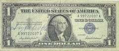 Signed Ivey Priest $1 1957 Silver Certificate.