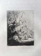 Extremely Rare and Collectible Antique Etching After Rembrandt, c. 1880