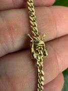 10k Yellow Gold Diamond Cut Miami Cuban Chain Unique 18" Necklace