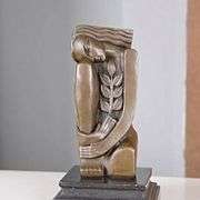 Bronze Woman Gives Life Metal on Base