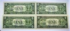 Lot of 4 Silver Certificate Star Notes, UNC