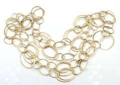 14kt Yellow gold Interlocking circle link chain necklace