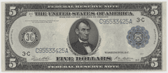 Real nice 1914 Series Large Size $5 Federal Reserve Note (3-C)