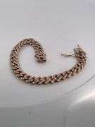 CERTIFIED 14K ROSE GOLD DIAMOND CUBAN LINK BRACELET