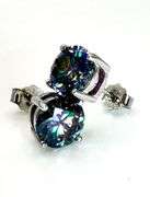 Stunning 4 Ctw Russian Color Change Lab Created Alexandrite Earrings