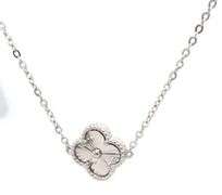 925 Sterling silver 5 clover link necklace