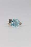 Sterling Silver Natural Blue Topaz Gemstone Ring