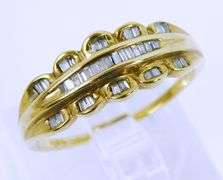 Vintage 10K Gold Multi-Diamond Ring, Size 7.75