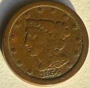 1854 Half Cent