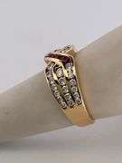 CERTIFIED BRAND NEW 18K GOLD DIAMOND AND RUBIES