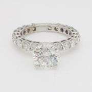 GIA Certified 4.04CTW Earth Mined Round Diamond Ring