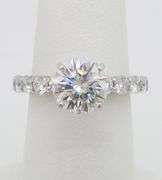 GIA Certified 4.04CTW Earth Mined Round Diamond Ring