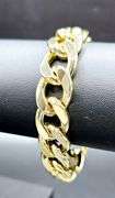 Strong 64.9 Gram 14 Kt Gold Plate Curb Link Bracelet