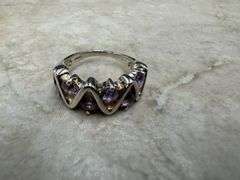 Sterling Silver 925 Natural Gemstone Amethyst Ring Size 7