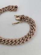CERTIFIED 14K ROSE GOLD DIAMOND CUBAN LINK BRACELET