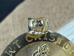 10k Yellow Gold Saint Christopher "Project Us" Pendant Religious Medallion Charm