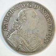 Scarce 1764E German States 2/3 Thaler Silver Piece in VF+