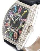 Franck Mueller Totally Crazy 7851, 50mm x 35mm, Black Dial, 18K Watch