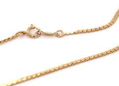 14kt Yellow gold 2.25ct emerald cut citrine pendant on chain