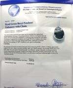 Lovely 153.12CTS Faceted Emerald Pendant Necklace in 925 Sterling Silver