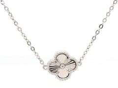 925 Sterling silver 5 clover link necklace