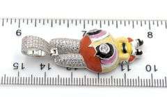 925 Sterling silver Blossom Bombon cubic zirconia pendant