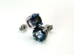 Beautiful 2 Ctw Russian Color Change Lab Created Alexandrite Earrings