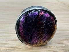 Sterling Silver 925 One of a Kind Dichroic Glass Ring Size 6.5