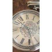 Large Double-Sided Wall Clock with Metal Frame