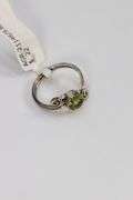 Sterling Silver Natural Peridot Gemstone Ring Size 7