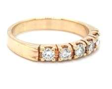 14kt Yellow gold 0.30ctw 5 stone diamond band