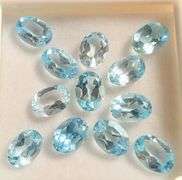 Matched! 12 piece 11.66ct full fire baby blue Topaz set!