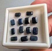 Beautifully colored 9.37ct midnight blue Sapphire set