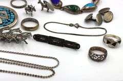 Big group lot of vintage 925 sterling silver mixed jewelry