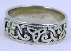 Men's Sterling Trinity Celtic Knot Ring, Size 13.5