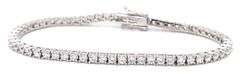 925 Sterling silver round brilliant cut cubic zirconia tennis bracelet