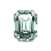 Dazzling 6.9 Ct Mint Green Emerald Cut Fire Moisssanite Solitaire