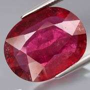 Top violet red! Huge! REAL! 7.79ct pendant cut Rubellite Tourmaline!