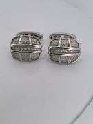 CERTIFIED BRAND NEW  18k white gold Di Modolo cufflinks with diamonds.