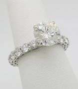 GIA Certified 4.04CTW Earth Mined Round Diamond Ring