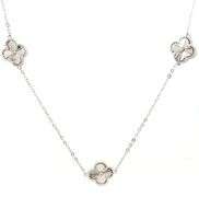 925 Sterling silver 5 clover link necklace