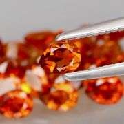 Rare 4.08ct top red amber Madeira Citrine set!