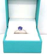 Darling 1.24CTS Round Brilliant Cut Tanzanite Ring in Sterling Silver