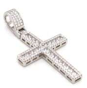925 Sterling silver Cross cubic zirconia pendant